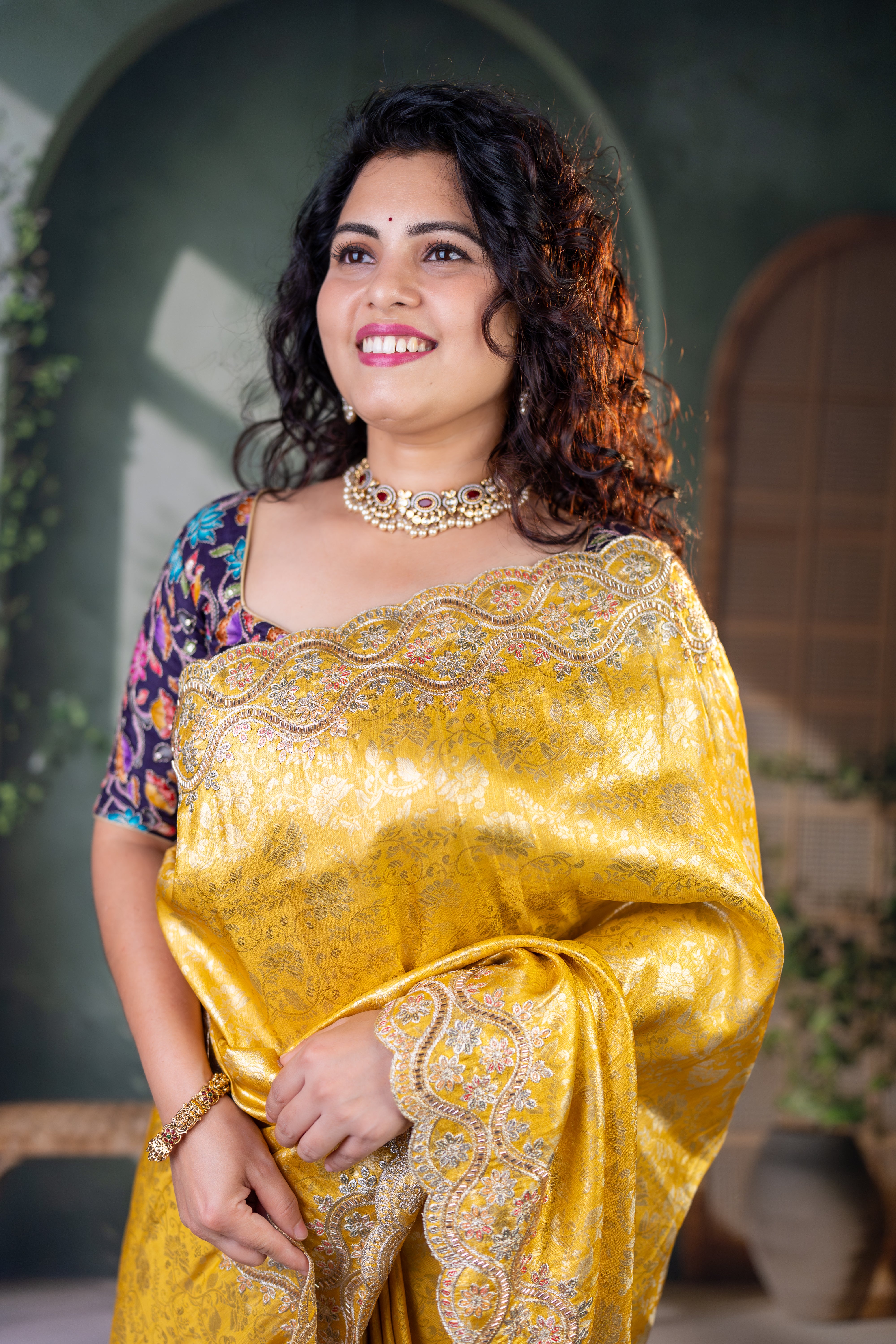 Kanjivaram Silk Saree Yellow