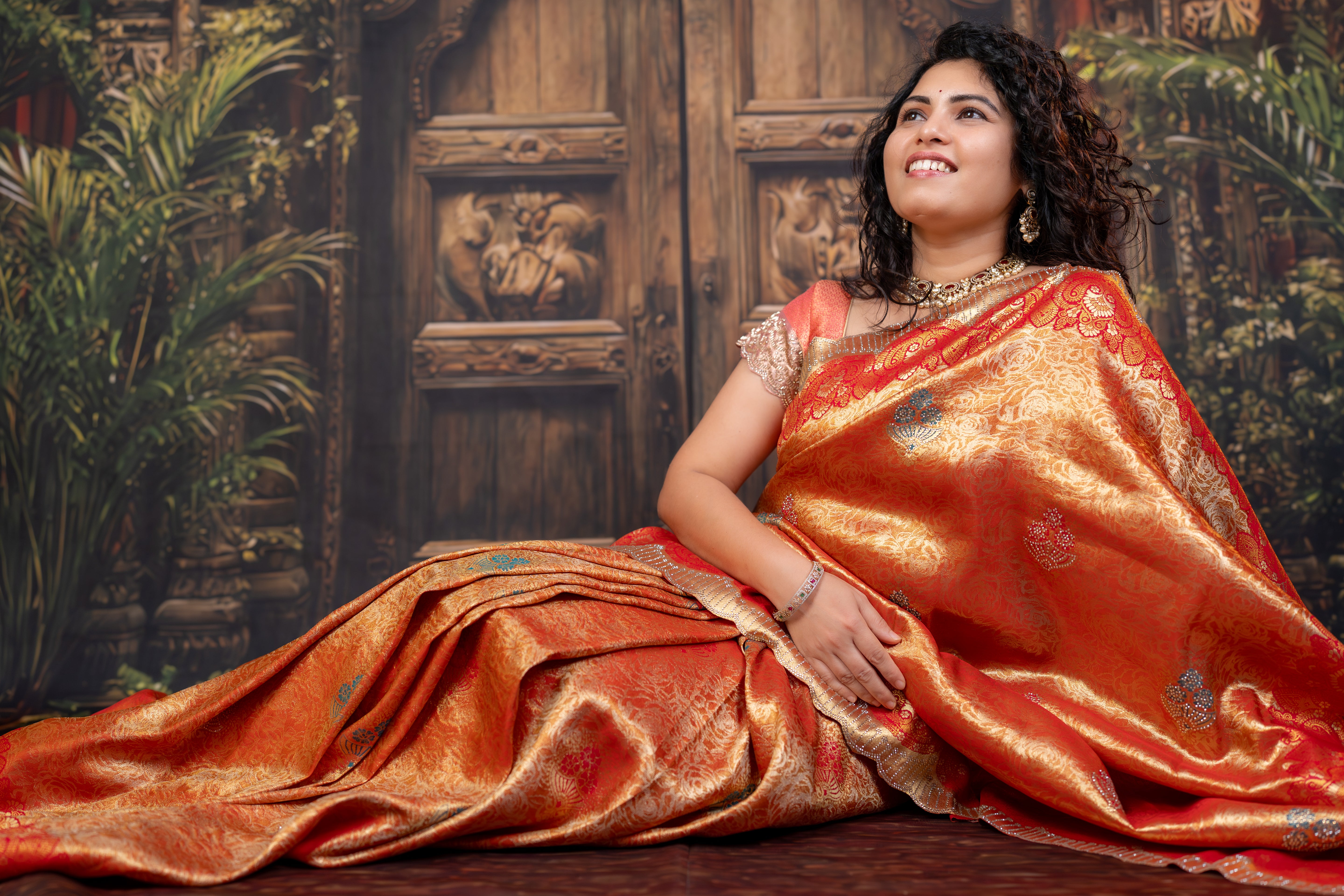 Kanjivaram Silk Saree with Diamond Work