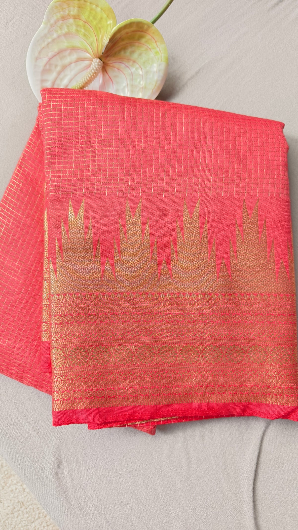 Heritage Bangalore Semi Pattu – Zari Checks Collection