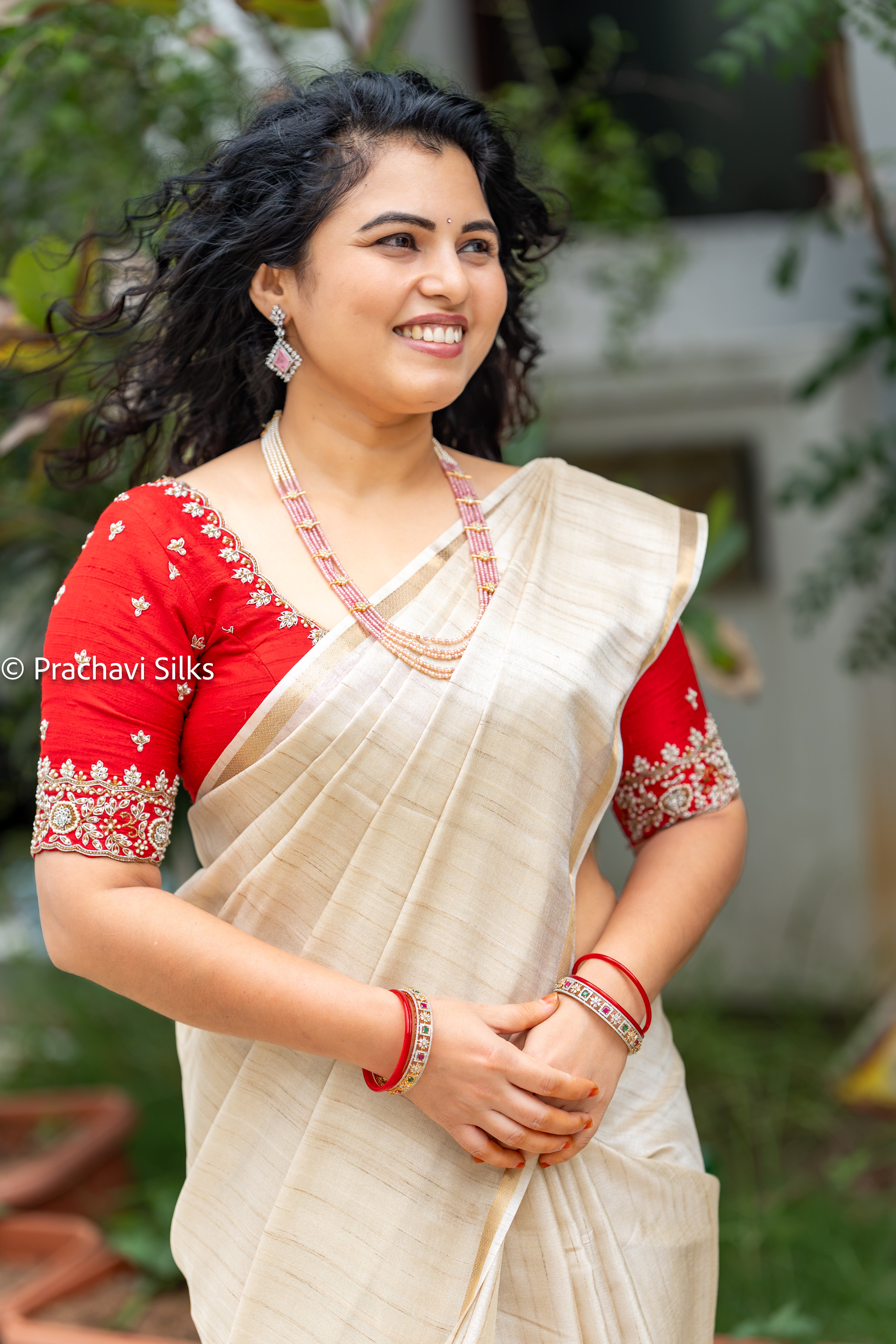 Premium Tussar Silk Saree - Off White