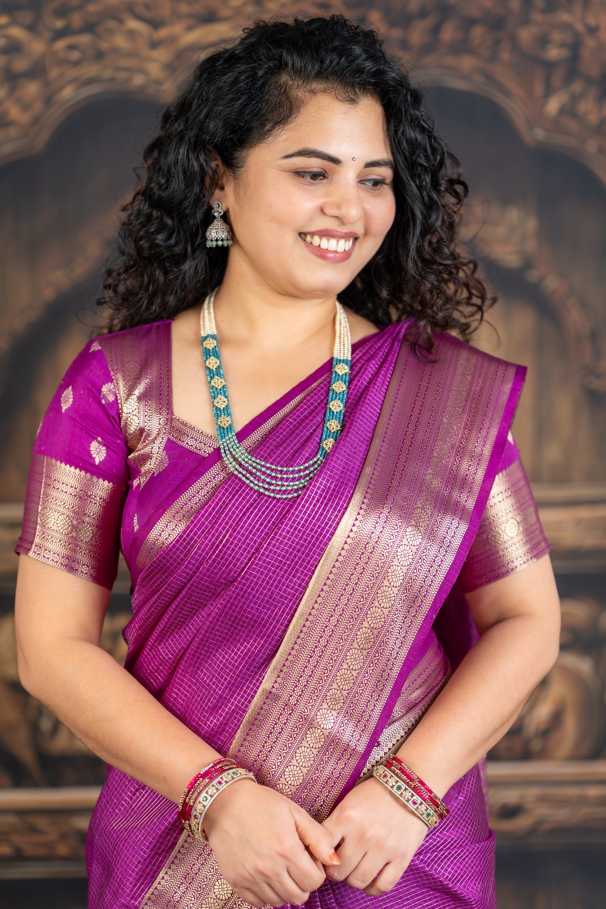 Heritage Bangalore Semi Pattu – Zari Checks Collection
