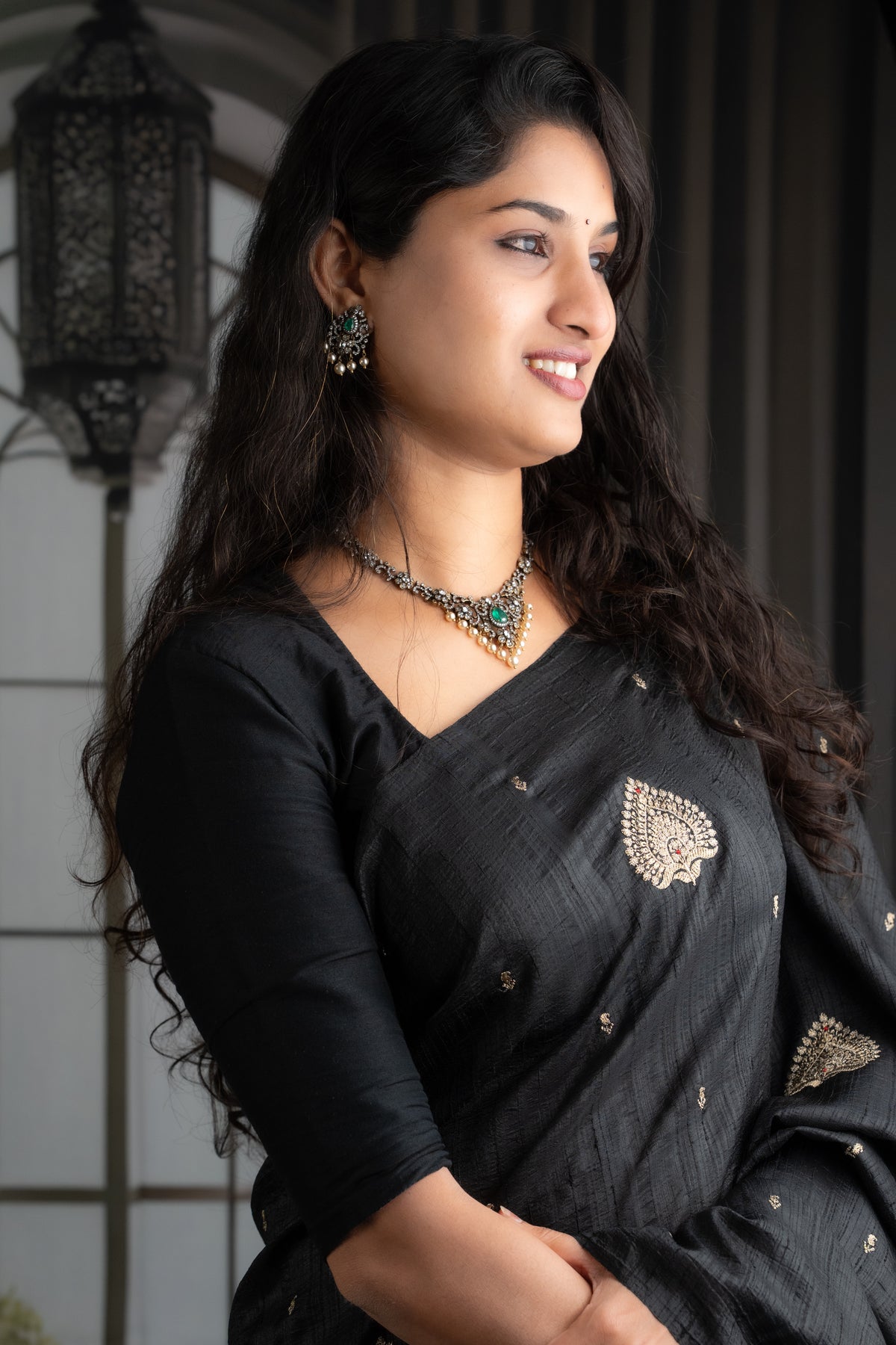 Midnight Black – Tussar Silk Saree