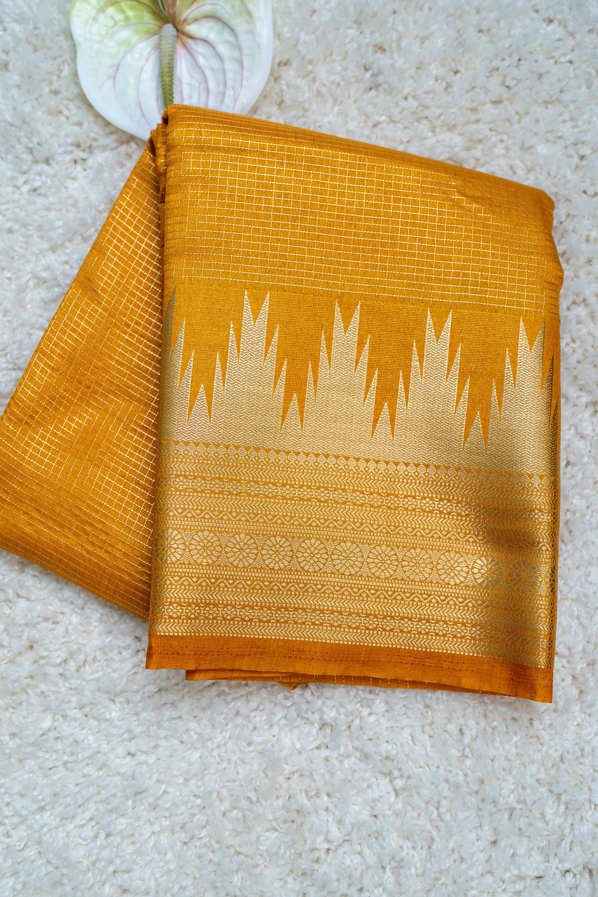 Heritage Bangalore Semi Pattu – Zari Checks Collection
