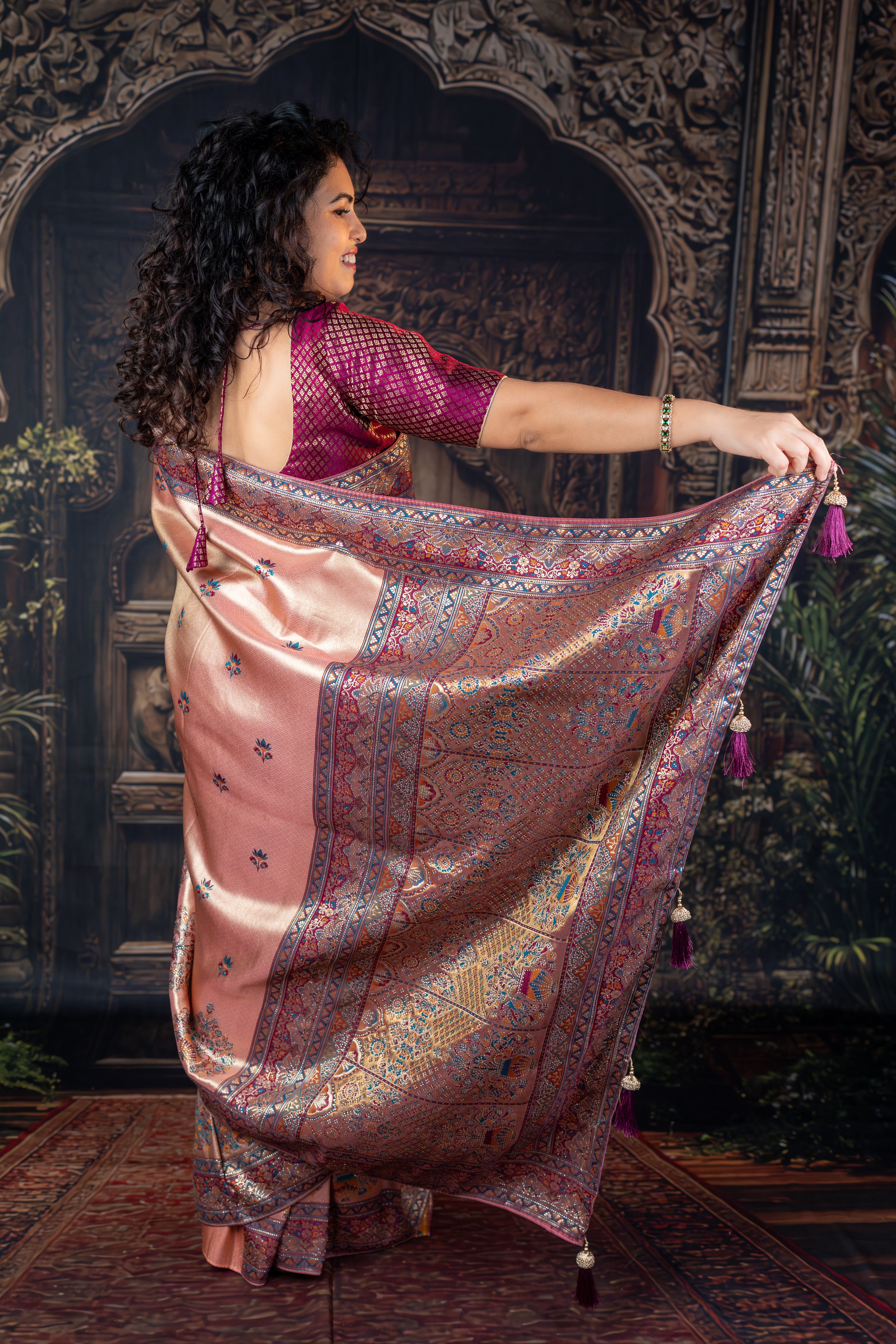 Kanjivaram Silk Saree with Diamond Work