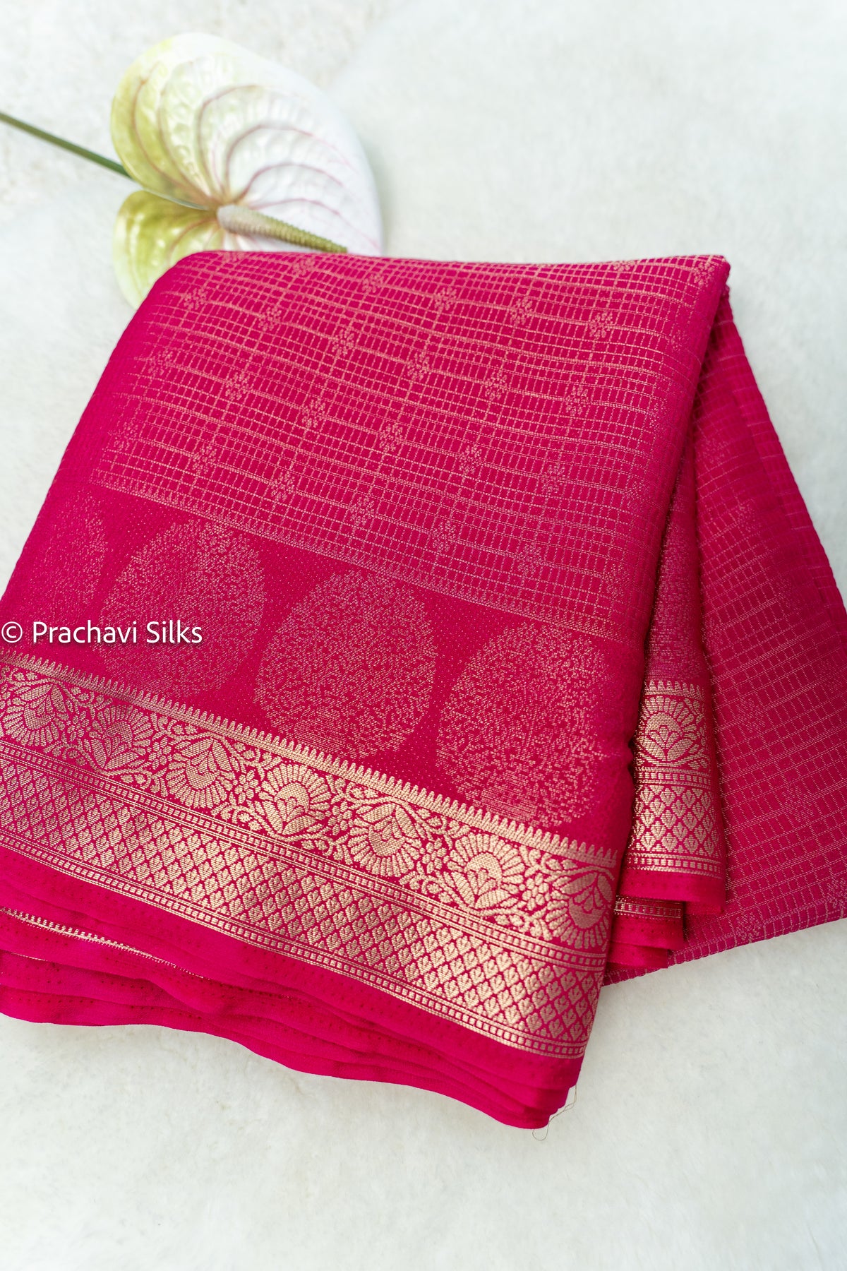 Mysore Crepe Silk Saree – Elegant Zari Collection