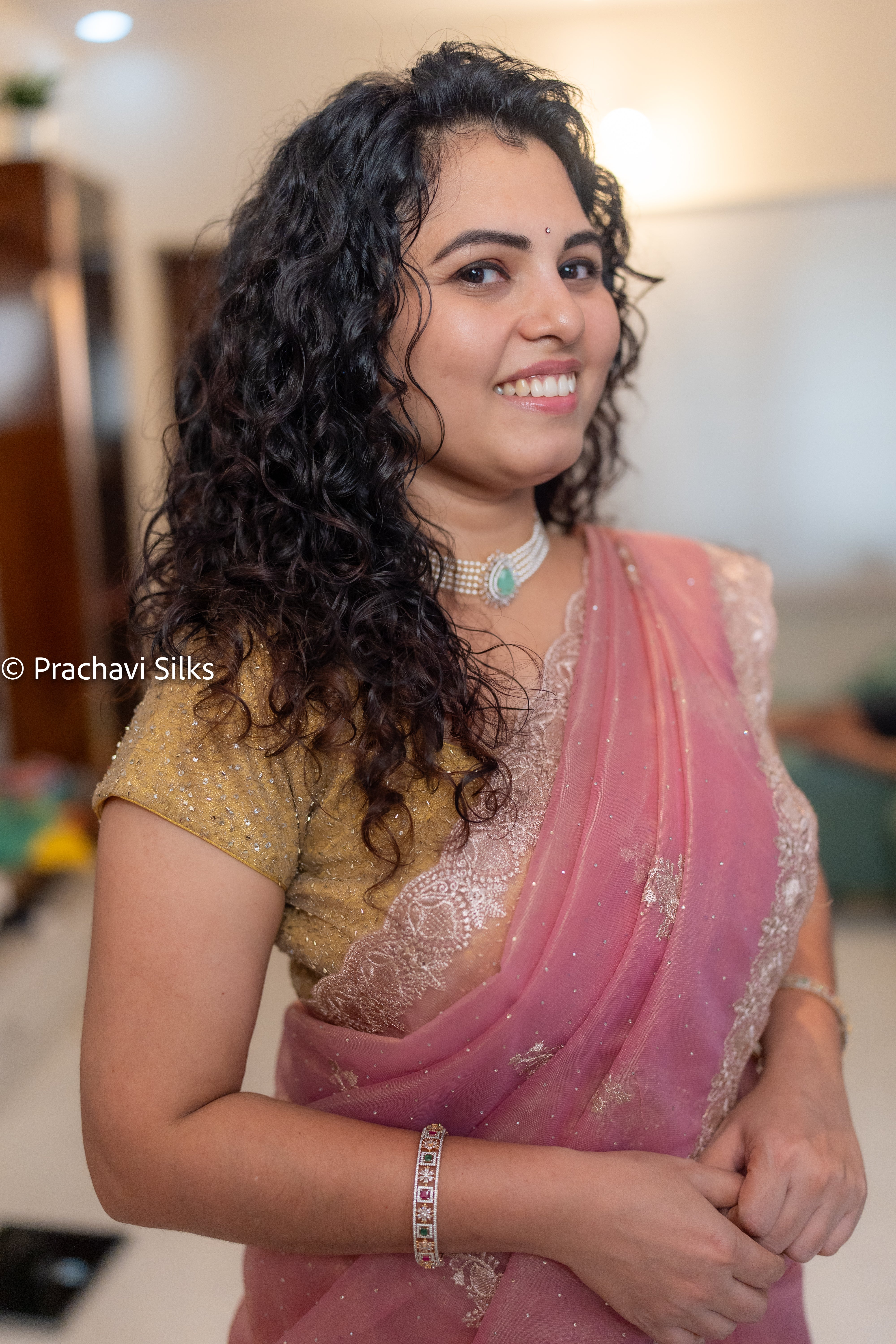 Premium Designer Soft Net Saree -  PINK
